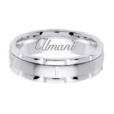 14K Gold 6mm Handmade Wedding Ring 141 Almani