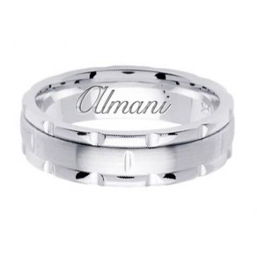 18k Gold 6mm Handmade Wedding Ring 141 Almani