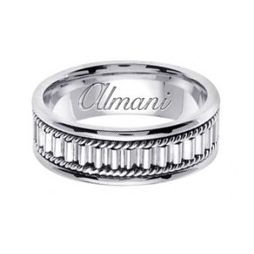 14K Gold 7mm Handmade Wedding Ring 151 Almani