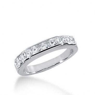 950 Platinum Diamond Anniversary Wedding Ring 10 Princess Cut Diamonds 0.82ctw 228WR1039PLT