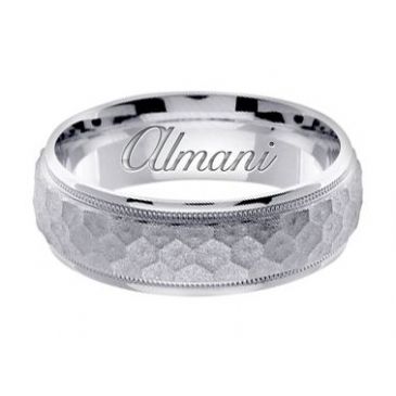 950 Platinum 7mm Handmade Wedding Ring 157 Almani