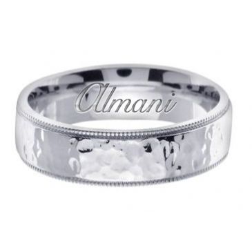 950 Platinum 7mm Handmade Wedding Ring 158 Almani