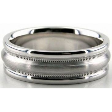 Platinum 950 7mm Diamond Cut Wedding Band 650