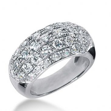 18k Gold Diamond Anniversary Wedding Ring 39 Round Brilliant Diamonds 2.13ctw 264WR112518K