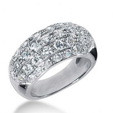 950 Platinum Diamond Anniversary Wedding Ring 39 Round Brilliant Diamonds 2.13ctw 264WR1125PLT