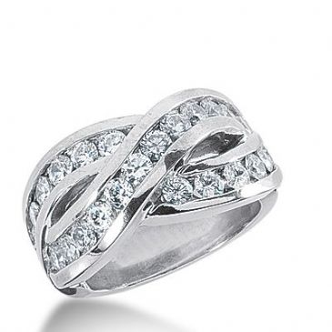 18k Gold Diamond Anniversary Wedding Ring 24 Round Brilliant Diamonds 1.92ctw 281WR131518K