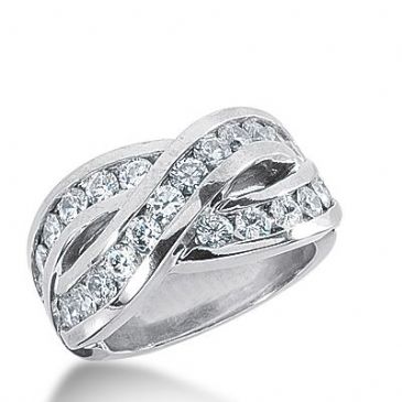 950 Platinum Diamond Anniversary Wedding Ring 24 Round Brilliant Diamonds 1.92ctw 281WR1315PLT