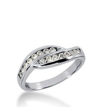 18k Gold Diamond Anniversary Wedding Ring 16 Round Brilliant Diamonds 0.32ctw 334WR147218K