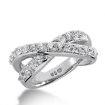 18k Gold Diamond Anniversary Wedding Ring 23 Round Brilliant Diamonds 1.15ctw 339WR148318K