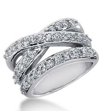 18k Gold Diamond Anniversary Wedding Ring 36 Round Brilliant Diamonds 1.48ctw 340WR148418K