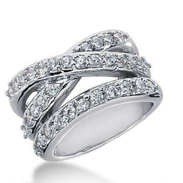 950 Platinum Diamond Anniversary Wedding Ring 36 Round Brilliant Diamonds 1.48ctw 340WR1484PLT