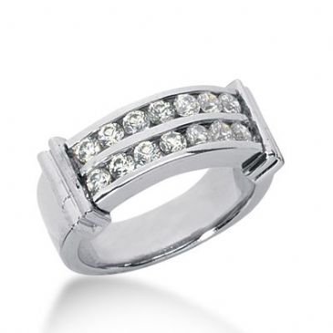 18k Gold Diamond Anniversary Wedding Ring 16 Round Brilliant Diamonds 0.80ctw 355WR150818K