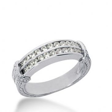 18k Gold Diamond Anniversary Wedding Ring 22 Round Brilliant Diamonds 0.66ctw 363WR152318K