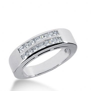 950 Platinum Diamond Anniversary Wedding Ring 16 Princess Cut Diamonds 0.64ctw 370WR1531PLT