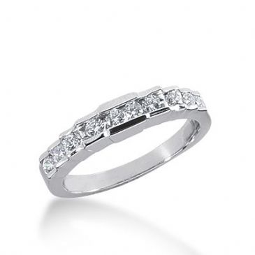 18k Gold Diamond Anniversary Wedding Ring 10 Round Brilliant Diamonds 0.32ctw 372WR155018K