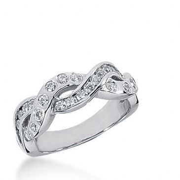 18k Gold Diamond Anniversary Wedding Ring 26 Round Brilliant Diamonds 0.65ctw 384WR157418K