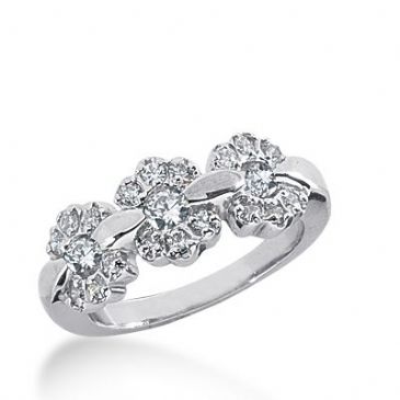 18k Gold Diamond Anniversary Wedding Ring 21 Round Brilliant Diamonds 0.66ctw 385WR157518K