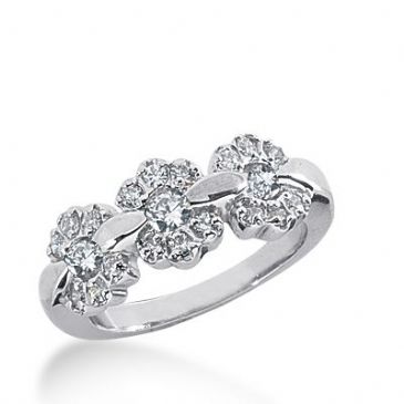 950 Platinum Diamond Anniversary Wedding Ring 21 Round Brilliant Diamonds 0.66ctw 385WR1575PLT