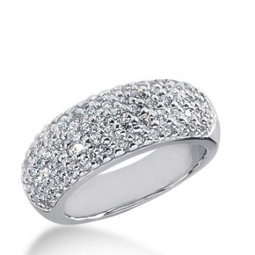 950 Platinum Diamond Anniversary Wedding Ring 79 Round Brilliant Diamonds 1.19ctw 388WR1601PLT