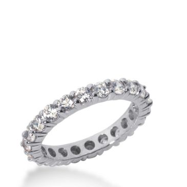 18k Gold Diamond Eternity Wedding Bands, Shared Prong Setting 1.50 ct. DEB100718K