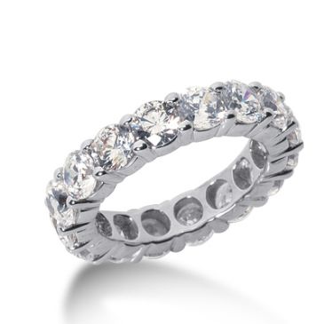 950 Platinum Diamond Eternity Wedding Bands, Shared Prong Setting 4.50 ct. DEB10030PLT