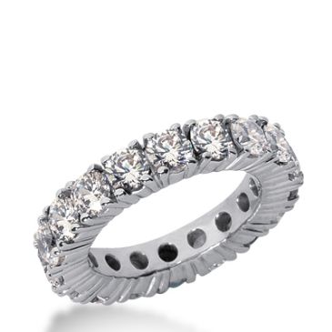 18k Gold Diamond Eternity Wedding Bands, Prong Setting 4.50 ct. DEB1032518K