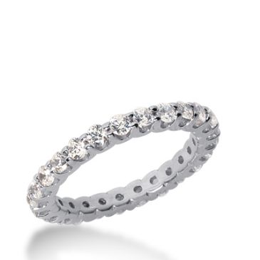 950 Platinum Diamond Eternity Wedding Bands, Wide Shared Prong Setting 1.00 ct. DEB1673PLT