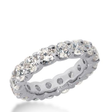 950 Platinum Diamond Eternity Wedding Bands, Wide Shared Prong Setting 4.50 ct. DEB16730PLT