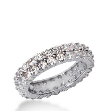 18k Gold Diamond Eternity Wedding Bands, Shared Prong Setting 2.50 ct. DEB178518K