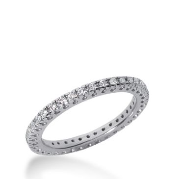 Round Diamond 3-Row Pave Eternity Band