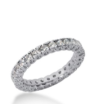 18k Gold Diamond Eternity Wedding Bands, Box Setting 0.75 ct. DEB25518K