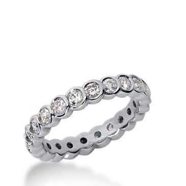 14k Gold Diamond Eternity Wedding Bands, Bezel Set 1.00 ct. DEB25914K