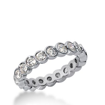 14k Gold Diamond Eternity Wedding Bands, Bezel Set 1.50 ct. DEB26014K