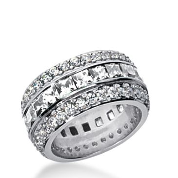 14k Gold Diamond Eternity Wedding Bands, Channel Set 6.00 ct. DEB27414K