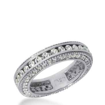 14k Gold Diamond Eternity Wedding Bands, Channel Set 1.50 ct. DEB29414K