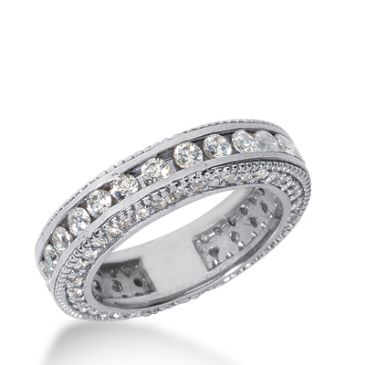 14k Gold Diamond Eternity Wedding Bands, Channel Set 2.00 ct. DEB29514K