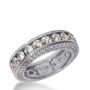 14k Gold Diamond Eternity Wedding Bands, Channel Set 3.00 ct. DEB29714K