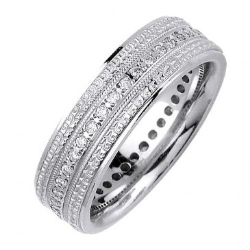 14K Gold Round Brilliant 7mm Comfort Fit Diamond Band 0.40ctw 1164