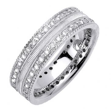 14K Gold Round Brilliant 7mm Comfort Fit Diamond Band 1170 (1.60ctw.)