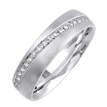 14K Gold 6mm Comfort Fit Contemporary Diamond Band 0.48ctw 1182