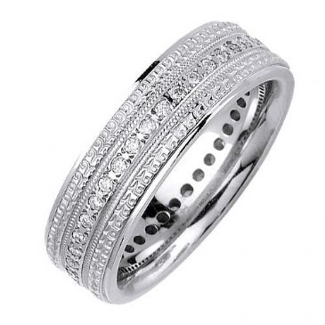 18K Gold Round Brilliant 7mm Comfort Fit Diamond Band 0.40ctw 1164