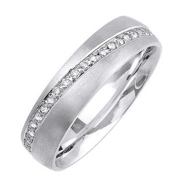 18k Gold 6mm Comfort Fit Contemporary Diamond Band 0.48ctw 1182