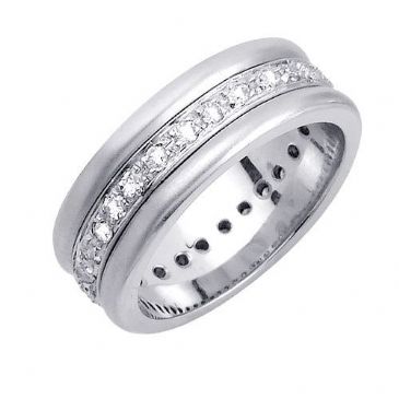 18k Gold Round Brilliant 8mm Comfort Fit Diamond Band 1200 (0.70ctw.)