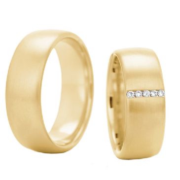 14k Gold His & Hers 0.175ctw Diamond Wedding Band Set 210