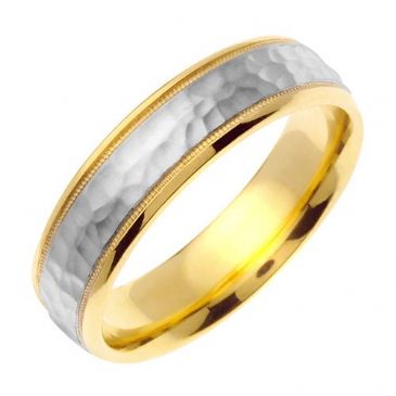 18k Gold 6mm Handmade Wedding Ring 180 Almani