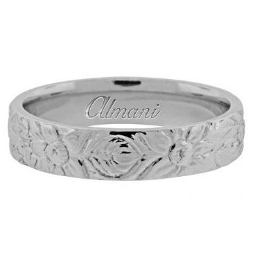 950 platinum 5mm Antique Wedding Band Comfort Fit AWB1006PLT