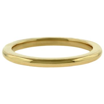 18k Yellow Gold 2mm Comfort Fit Dome Wedding Band Super Heavy Weight