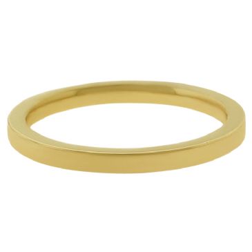 14k Yellow Gold 2mm Flat Comfort Fit Wedding Band Heavy Weight