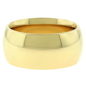 14k Yellow Gold 10mm Comfort Fit Dome Wedding Band Super Heavy Weight