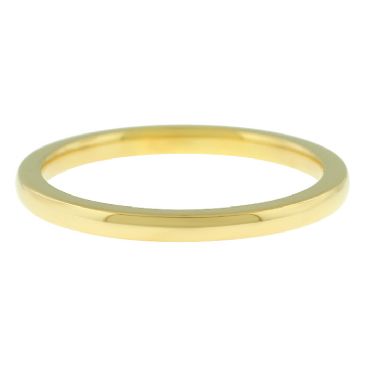 14k Yellow Gold 2mm Comfort Fit Dome Wedding Band Heavy Weight